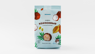 Изображение товара Конфеты кокосовые в молочном шоколаде