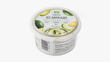 Изображение товара Пюре из авокадо ВкусВилл 200 г Испания удобное намазывание и добавление в блюда