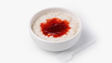 Изображение товара Овсяная каша на молоке с клубничным топпингом набор готовый завтрак