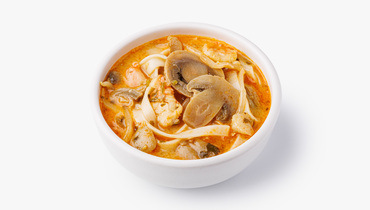 Изображение товара Суп азиатский с креветками и рисовой лапшой