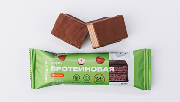 Изображение товара Протеиновая вафля Фундук от ВкусВилл 40 г ореховая сладость подробно