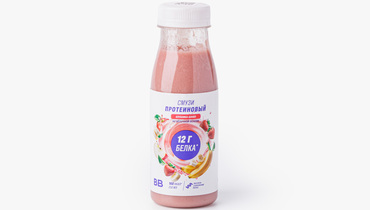 Изображение товара Протеиновый смузи Клубника-банан 250 мл натуральный напиток для восстановления энергии