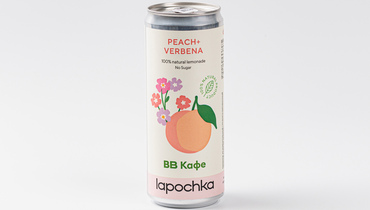 Изображение товара Лимонад ВкусВилл Лапочка персик вербена 330 мл натуралистичный освежающий напиток