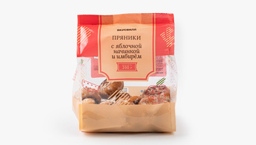 Изображение товара Пряники с яблочной начинкой и имбирем 250 г натуральный вкус ароматные пряники