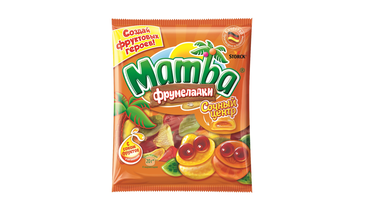 Изображение товара Мармелад Mamba Фрумеладки сочный центр 70 г - фруктовые жевательные мармеладки с витаминами