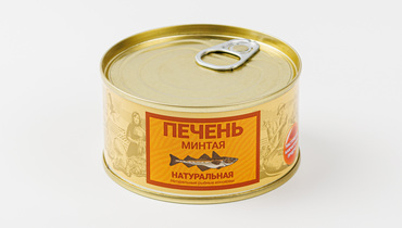 Изображение товара Печень минтая натуральная 185 г для закусок и салатов