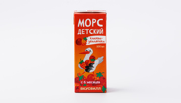 Изображение товара Морс детский клюква-земляника, 200 мл
