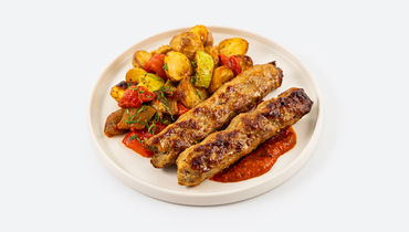 Изображение товара Люля-кебаб из индейки с соусом Аджапсандали 900 рублей готовый набор