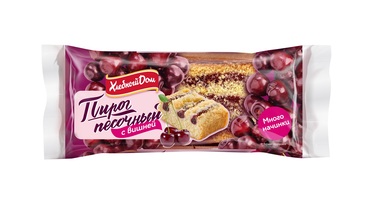 Изображение товара Пирог песочный Хлебный Дом с начинкой из вишни 300 г
