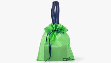 Изображение товара Сумка-мешок зеленая для подарков и хранения, ВкусВилл