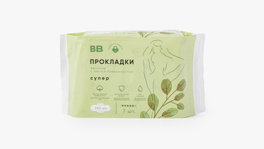 Изображение товара Женские гигиенические прокладки с мягкой поверхностью и антибактериальным чипом, 7 шт