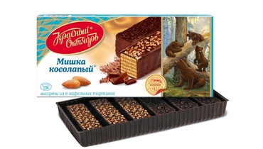 Изображение товара Торт Красный Октябрь Мишка косолапый вафельный 220 г