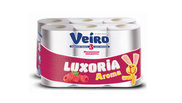 Изображение товара Бумага туалетная Veiro Luxoria с ароматом малины белая 3-слойная 12 рулонов