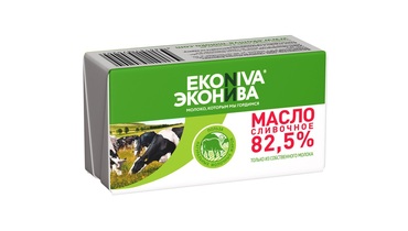 Изображение товара Масло сливочное ЭкоНива 82,5% 180 г