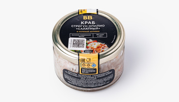 Изображение товара Краб стригун-опилио в солевой заливке Салатный 220 г натуральный деликатес