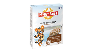 Изображение товара Каша Myllyn Paras Тигренок гречневая б/п 3 мин 400 г
