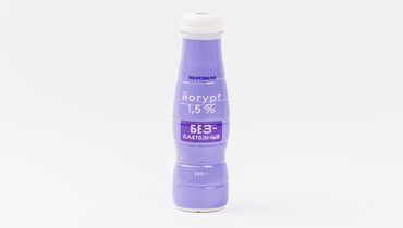 Изображение товара Питьевой безлактозный йогурт ВкусВилл 290 г натуральный и полезный