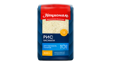 Изображение товара Рис Басмати Националь 500 г элитный длиннозёрный ароматный
