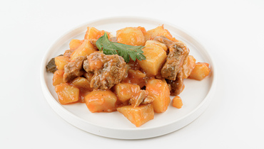 Изображение товара Говядина томленая с картофелем 250 г ВкусВилл натуральное готовое блюдо