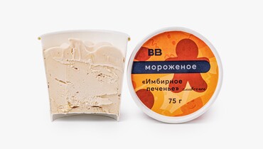 Изображение товара Мороженое сливочное с имбирным печеньем и пряностями 75 гр