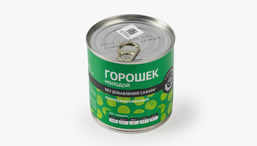 Изображение товара Консервированный молодой горошек без сахара 400 г ВкусВилл