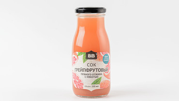Изображение товара Грейпфрутовый сок ВкусВилл с мякотью натуральный 250 мл