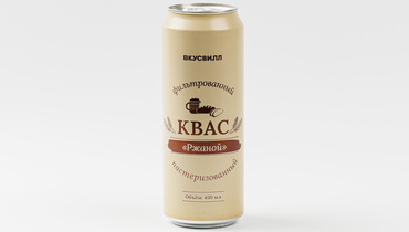 Изображение товара Квас "Ржаной" фильтрованный ж/б, 450 мл