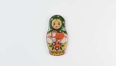 Изображение товара Магнит "Матрешка Простая с котом"