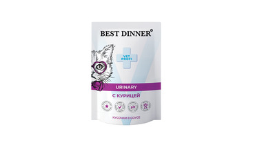 Изображение товара Корм влажный для кошек Best Dinner для профилактики МКБ с Курицей в соусе 85 г