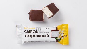 Изображение товара Творожный сырок с ванилью и темным шоколадом 40 г ВкусВилл