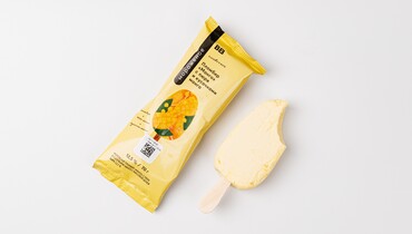 Изображение товара Пломбир "Манго" с пюре и кусочками манго