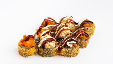 Изображение товара Сет Вулкан из трёх видов роллов с угрем, лососем и крабовым сурими, 255 г