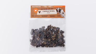 Изображение товара Лакомство для собак 'Печень говяжья мини' 50 г