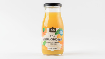 Изображение товара Сок апельсиновый прямого отжима ВкусВилл с мякотью 250 мл