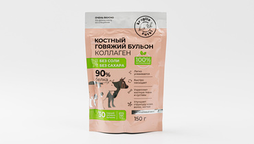 Изображение товара Костный говяжий сухой бульон Круглые сутки 150 г натуральный концентрат