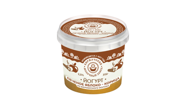 Изображение товара Йогурт Киржачский молочный завод Печеное яблоко корица 2 5% 315 г