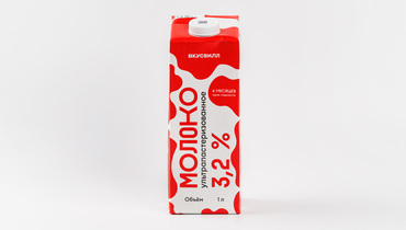 Изображение товара Ультрапастеризованное молоко 3,2% ВкусВилл 973 мл Россия