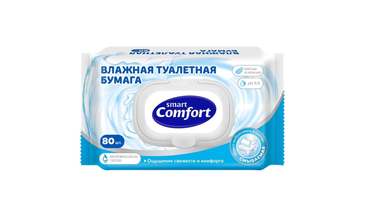 Изображение товара Бумага туалетная влажная Comfort smart 80 шт