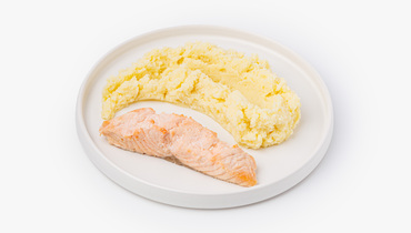 Изображение товара Стейк из лосося с картофельным пюре ВкусВилл 220 г готовое блюдо