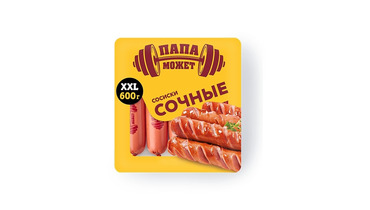 Изображение товара Сосиски Папа может Сочные п/о 600 г
