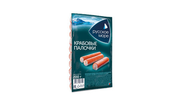 Изображение товара Крабовые палочки Русское море имитация охлажденные 200 г