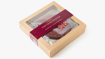 Изображение товара Торт-конструктор: "Белый крем на красном бисквите"