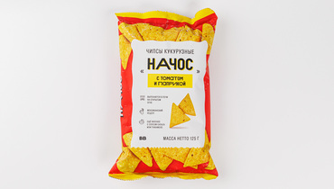 Изображение товара Чипсы кукурузные Начос с томатами и паприкой 125 г ВкусВилл