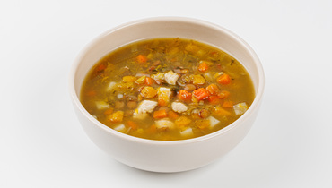 Изображение товара Похлебка с тыквой, индейкой и зеленой чечевицей 390 г