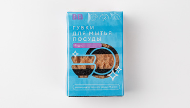 Изображение товара Губки для мытья посуды, 4 шт