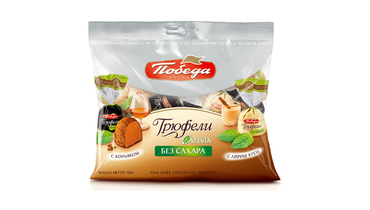 Изображение товара Шоколадные трюфели без сахара с коньяком и ликером Айриш Крем 150 г