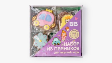 Изображение товара Набор из пряников Пряничный театр с фигурками зимних персонажей 105 г