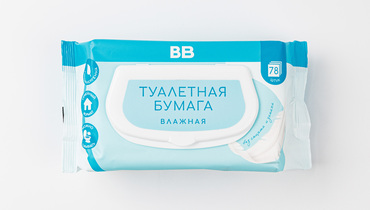 Изображение товара Бумага туалетная влажная, 78 шт