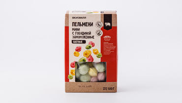 Изображение товара Пельмени мини с говядиной цветные