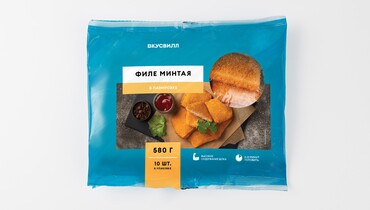 Изображение товара Филе минтая в панировке замороженное 580 г от ВкусВилл